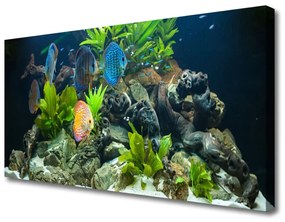 Vászonkép Hal akvárium Nature 140x70 cm