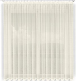 Függöny 400X170, Ekrü Fátyol, Egyenes, Felhajtható 5CM