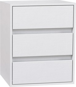 HOMCOM 3-Fiókos Modern Komód Hálószobába és Előszobába, Forgácslap Komód, 40x30x50.5 cm, Fehér | Aosom