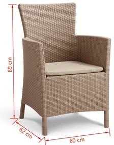 Futurowa 4+1 kerti bútor garnitúra szett