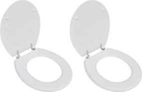 vidaXL 2 db fehér MDF WC ülőke