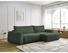 Sötétzöld sarokkanapé Aden – Bobochic Paris