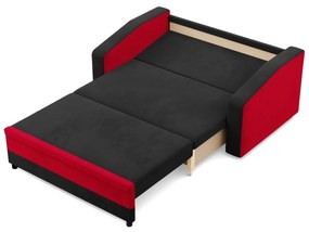 Hewlet kanapé, szövet anyag, fekete - piros