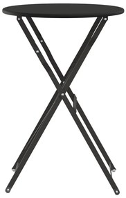 Összecsukható Bisztróasztal Antracit Ø50x71 cm Porszórt Acél