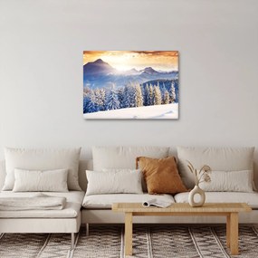 Kép - Hegyi táj télen (70x50 cm)