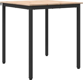 vidaXL Étkezőasztal Természetes 70 x 70 x 75 cm Tömör fenyőfa