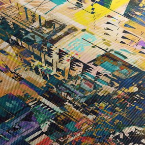 Kép - Festett absztrakció (90x60 cm)
