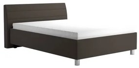 Kárpitozott ágy tárolóhellyel és matraccal DALMA 140x200 cm szürke/barna