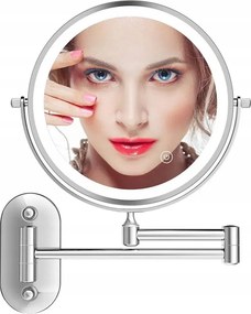 Kozmetikai nagyítós fali tükör led-es sminkhez X5