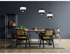 Csillár zsinóron NESS 3xE27/60W/230V pók fekete/fehér