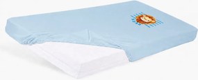 Bébi pamut gumis lepedő 60x120/70x140 - Oroszlán mintával