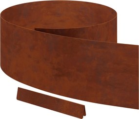 vidaXL Fűszegélyezés 4 pcs Rozsdás 450 x 0.05 x 15 cm