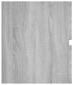 Szürke sonoma színű szerelt fa éjjeliszekrény 100x38,5x45 cm