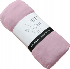 Gumis Jersey Lepedő 200x220 Lengyel Világos Rózsaszín