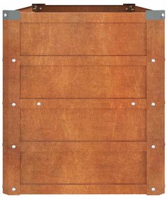 rozsda színű corten acél kerti magaságyás 100 x 40 x 45 cm