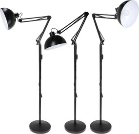 Brilagi - Hajlítható állólámpa TASKER 1xE27/60W/230V 157 cm fekete