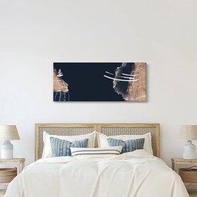 Kép - Sötétkék absztrakció (120x50 cm)