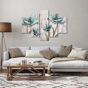 Kép - Virágok a textúrán (150x105 cm)