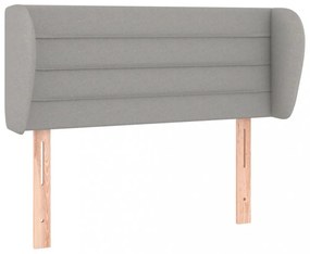 világosszürke szövet fejtámla szárnyakkal 93x23x78/88 cm