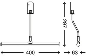 Briloner 2058-018 - SPLASH LED fürdőszobai tükörvilágítás, 5,5W, IP23