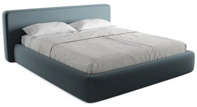 Kék kárpitozott ágyneműtartós franciaágy ágyráccsal 180x200 cm Kiana – Makamii