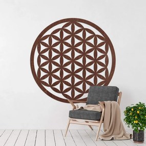 Elegáns, faragott fa mandala falra - FLORUM