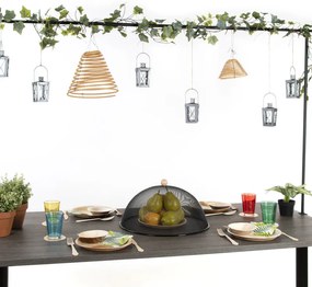 Asztalra szerelhető állítható dekorációs állvány, fekete, 117-211 cm