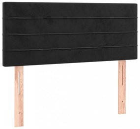 fekete bársony LED-es fejtámla 100x5x78/88 cm