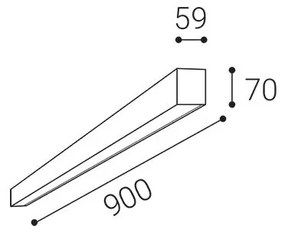 LED2 - LED mennyezeti lámpa NOLI LED/30W/230V 3000/3500/4000K 90 cm fekete