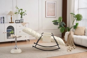 Hintaszék 5 fokozatban állítható,párnázott kivitelben, Fehér