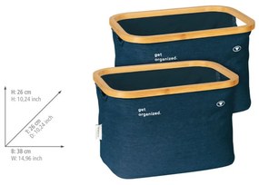Textil tárolókosár szett 2 db-os 38x26x26 cm Tom Tailor – Wenko