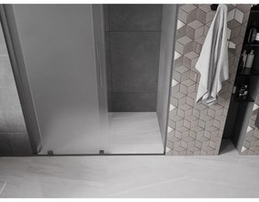 Mexen Velar, tolózuhanyajtó nyitáshoz 140 cm, 8 mm-es matt üveg, polírozott grafit, 871-140-000-31-95