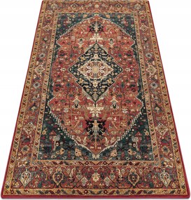 Superior Szőnyeg 200x300 Kasim Keret Rozetta piros Gyapjú #SUP082