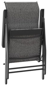 2 db szürke polyrattan összecsukható kerti szék