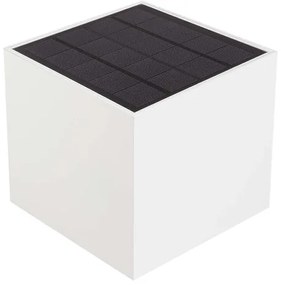 LED napelemes fali lámpa érzékelővel LED/9W/5V IP65 2600 mAh fehér