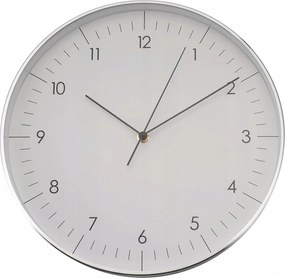 Falióra Analóg áramló másodpercmutató csendes fehér ezüst 31 cm