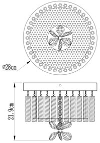 Globo 68397-12 - LED Mennyezeti lámpa MATHILDA LED/12W/230V