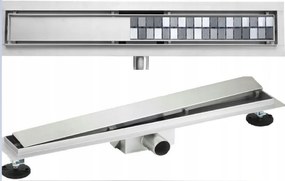 Maszkoló Felső Fedél Lineáris Lefolyóhoz 2IN1 Króm 120cm