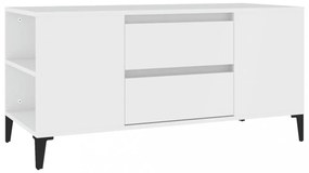 fehér szerelt fa TV-szekrény 102x44,5x50 cm