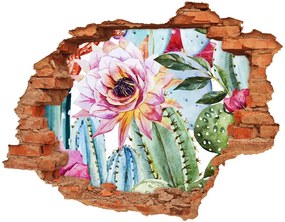 3d-s lyukat fali matrica Kaktusz és virágok nd-c-86911786