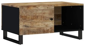 Tömör mangófa és szerelt fa dohányzóasztal 80 x 50 x 40 cm