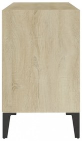 sonoma tölgy színű TV-szekrény fémlábakkal 69,5 x 30 x 50 cm