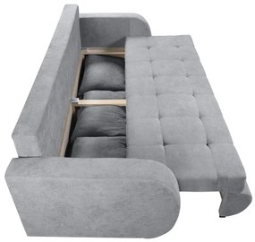 Siena Kihúzható kanapé, 230x97x78 cm, tárolóládával, szürke