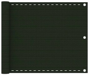 Sötétzöld HDPE erkélytakaró 75 x 500 cm