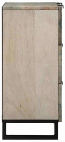 Oldalszekrények 2 pcs Fehér 60 x 33.5 x 75 cm tömör mangófa