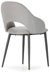 Világosszürke kárpitozott étkezőszék szett 2 db-os Lia – Marckeric