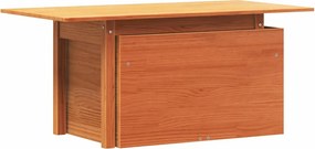 vidaXL viaszbarna tömör fenyőfa kerti asztal 100 x 50 x 75 cm