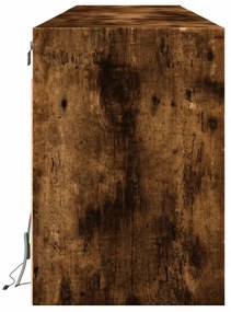 füstös tölgy falra szerelhető TV-szekrény LED-del 180x31x45cm