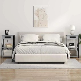 Éjjeli Szekrények 2 pcs Szürke sonoma 41 x 31 x 76 cm Faanyag