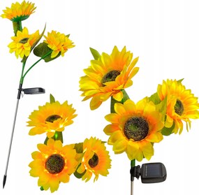 Napelemes Kerti Lámpa Led Napraforgó – 2 Db-os Szett